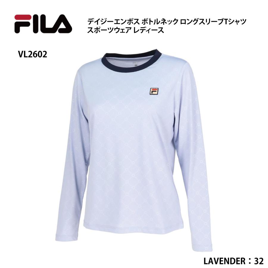 FILA（フィラ） デイジーエンボス ボトルネック ロングスリーブTシャツ