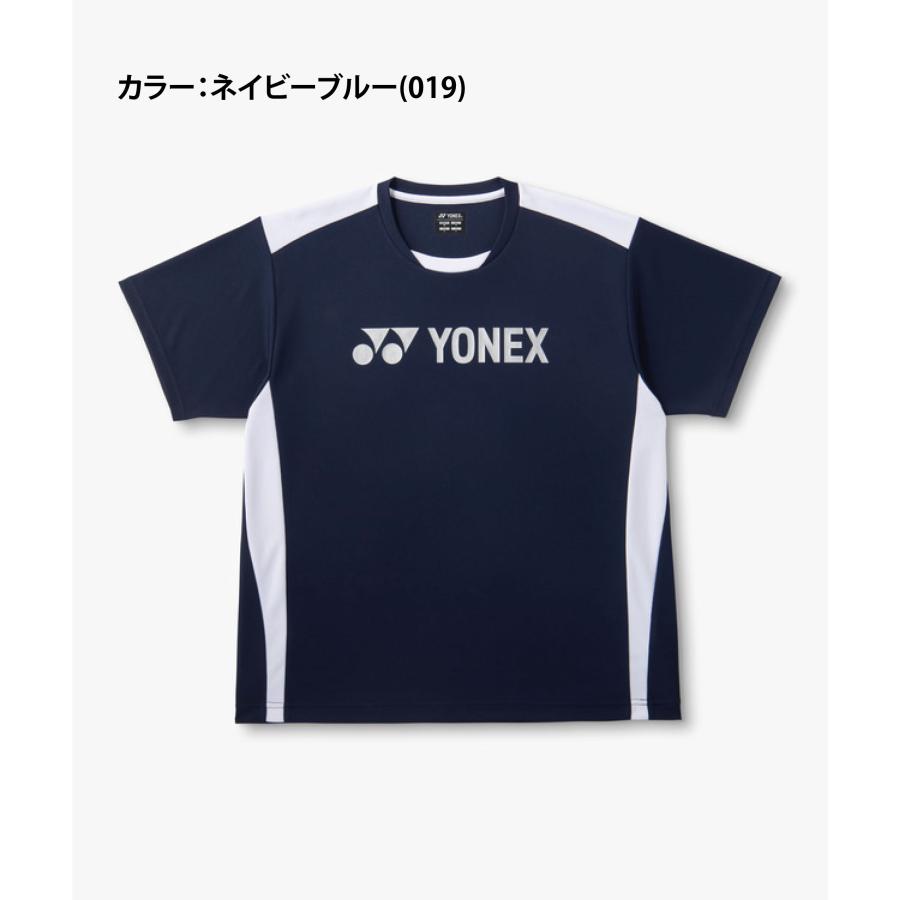 YONEX スポーツシャツ ホワイト/ネイビー Vネック YONEX（ヨネックス） ユニドライTシャツ バドミントン 16893Y