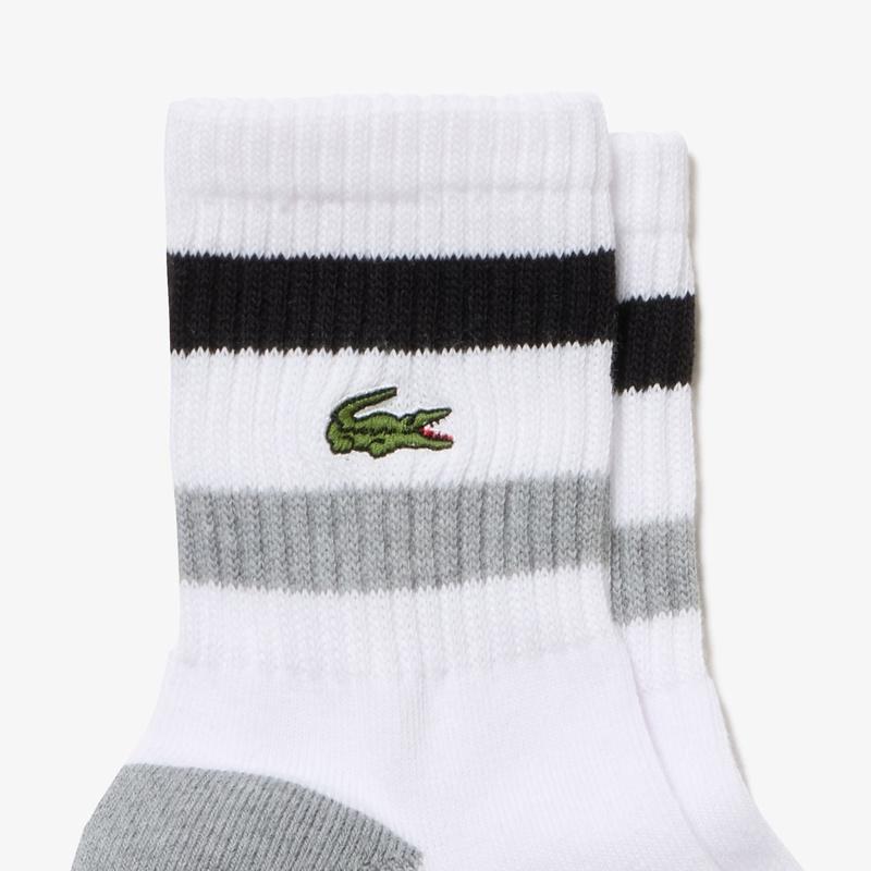 LACOSTE（ラコステ） バイカラーボーダーウィメンズアメリブソックス