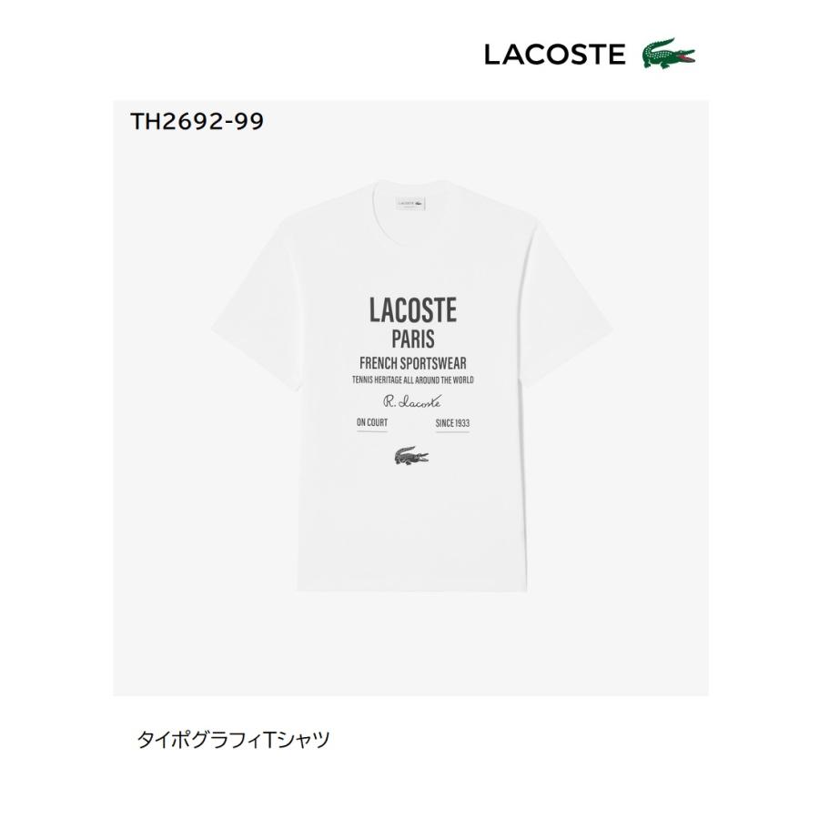 LACOSTE（ラコステ） sale タイポグラフィTシャツ TH2692-99 『ポスト
