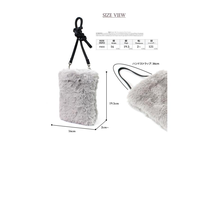 スマホポーチ ショルダーバッグ レディース ミニバッグ スマホショルダーバッグ 斜め掛け ファーバッグ 韓国製 秋 冬 エコファー 2way ハンドバッグ ポシェット |  | 11