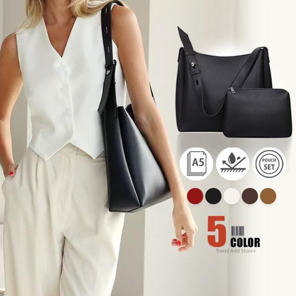 ショルダーバッグ レディース 斜めがけ バッグ ポーチ付 2WAY 大人 マザーズバッグ トートバッグ オールシーズン 斜め掛け 肩掛け A5 カジュアル 大きめ 通勤 | 