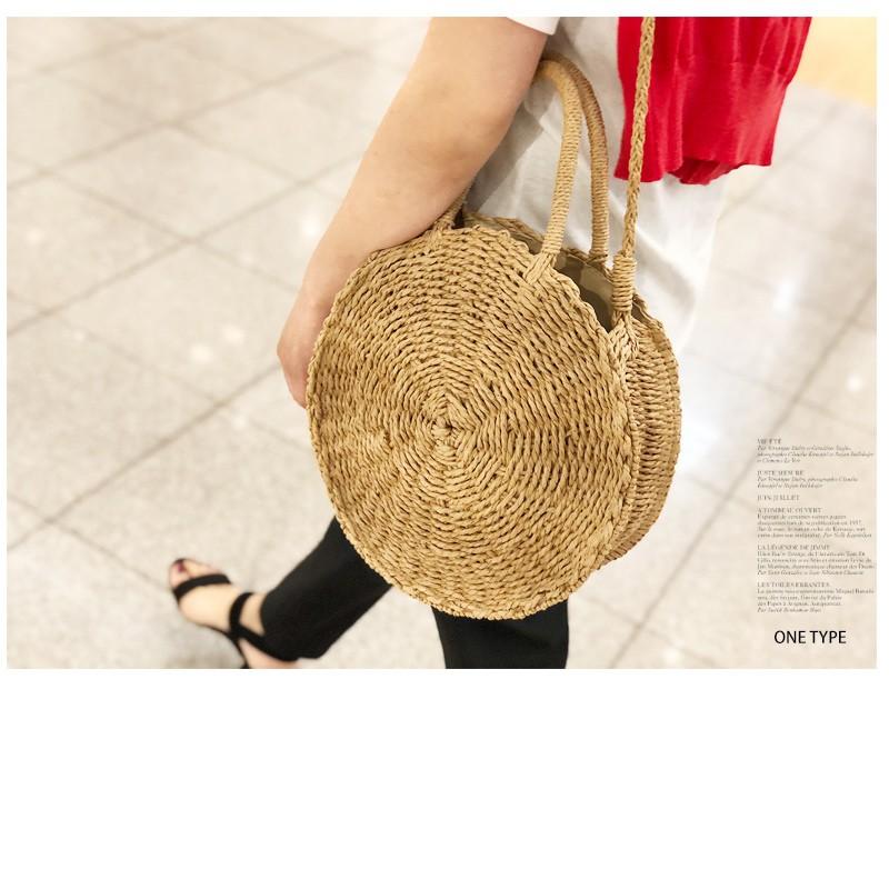 サークルかごバッグ 2WAY ラウンドバッグ かごバッグ  レディースバッグ ショルダーバッグ かごショルダーバッグ ハンドバッグ 人気バッグ シンプルなバッグ |  | 04