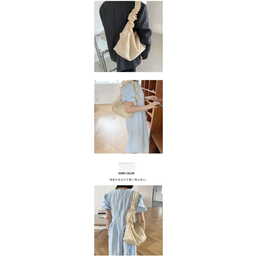 ショルダーバッグ レディース 斜めがけ 肩掛け オールシーズン ドロストバッグ ギャザーストラップ マザーズバッグ ナイロン カジュアル 軽量 軽い 爆買 |  | 17