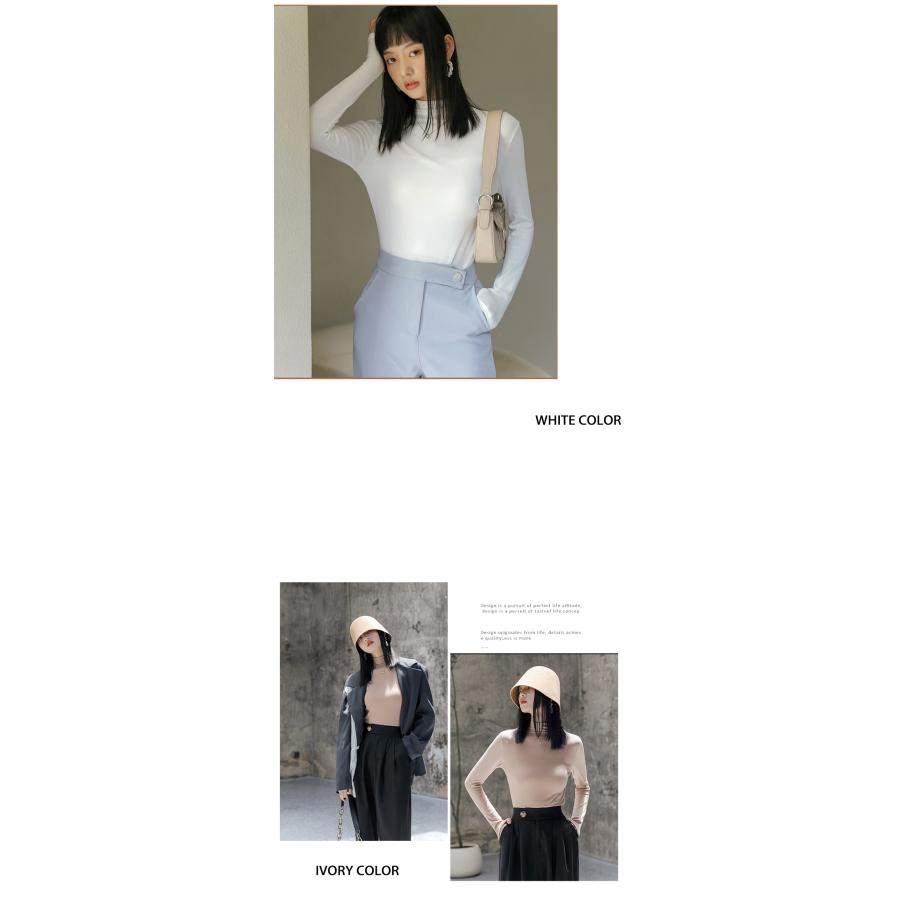 カットソー トップス レディース 長袖 tシャツ ハイネック タートルネック きれいめ 秋 冬 ロンT 静電気防止 両面起毛 伸縮性 シンプル かわいい 無地 爆買 |  | 18