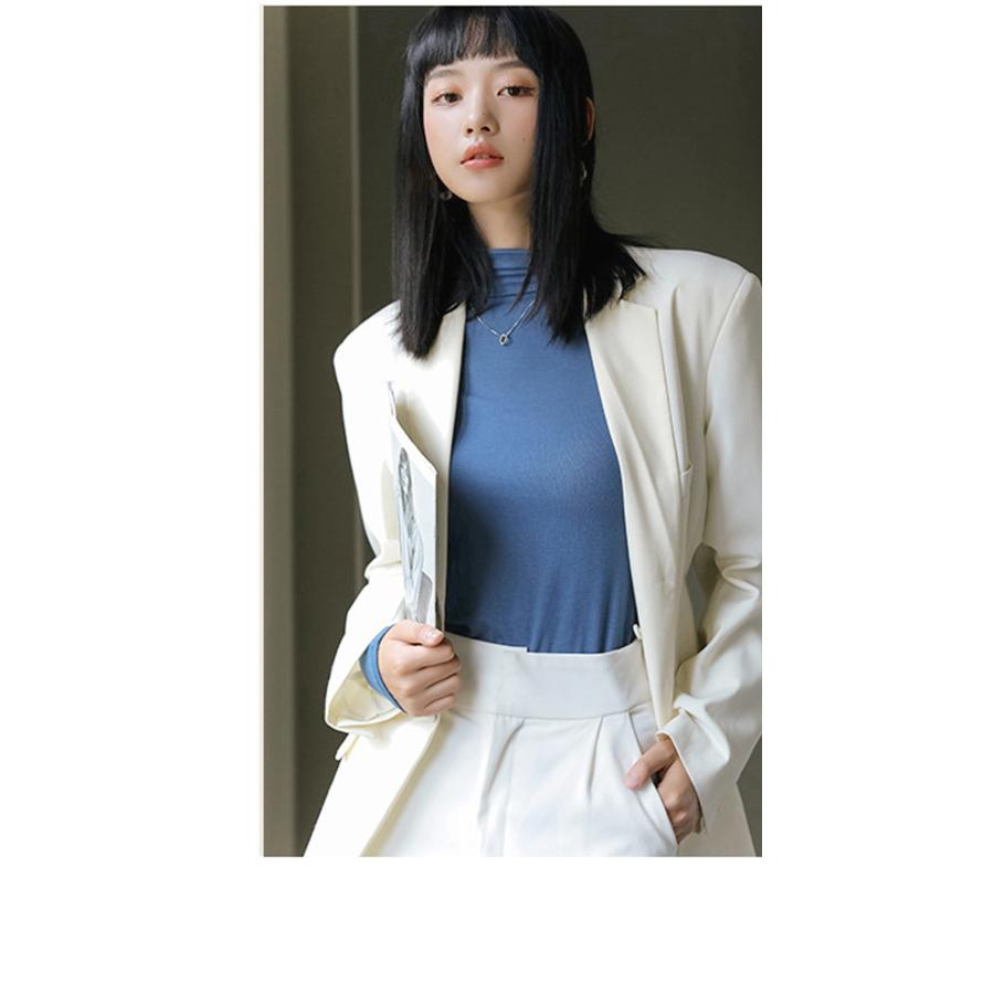 カットソー トップス レディース 長袖 tシャツ ハイネック タートルネック きれいめ 秋 冬 ロンT 静電気防止 両面起毛 伸縮性 シンプル かわいい 無地 爆買 |  | 14