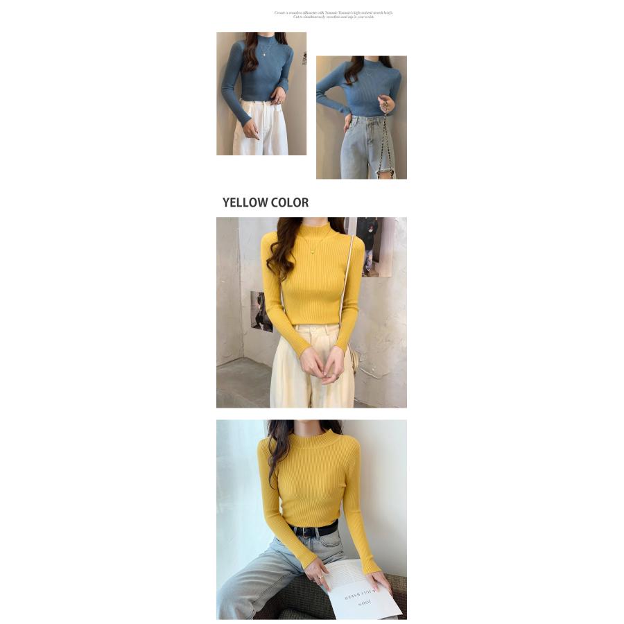 ニット カットソー 長袖 レディース トップス リブニット リブセーター クールネック インナー きれいめ おしゃれ 着痩せ 長袖Tシャツ ストレッチ スリム 爆買 |  | 25