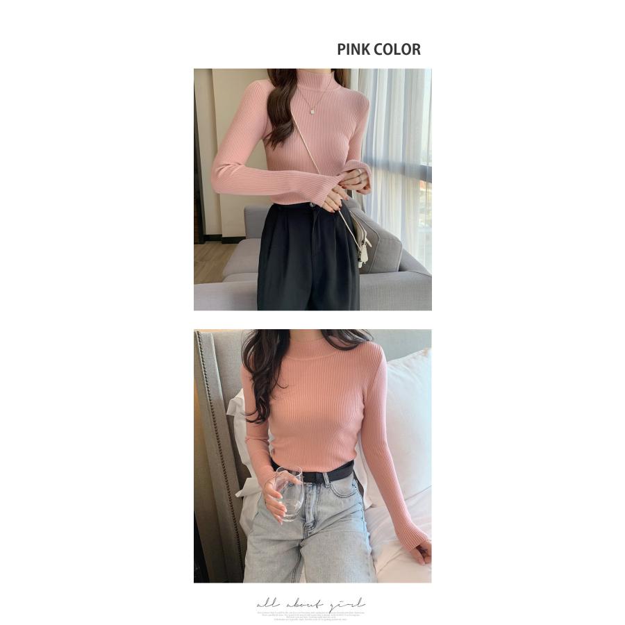 ニット カットソー 長袖 レディース トップス リブニット リブセーター クールネック インナー きれいめ おしゃれ 着痩せ 長袖Tシャツ ストレッチ スリム 爆買 |  | 22