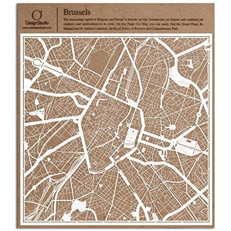 ブリュッセル切り絵地図 白 30x30センチ オリジナルデザインペーパーアート アイデアギフト ホワイト ブリュッセル Tas Ujl14s0dh Tasso 通販 Yahoo ショッピング
