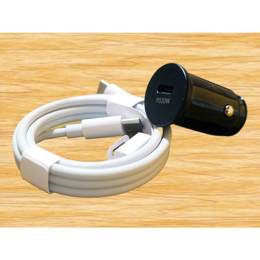 Google Pixel 8 20W PD車内急速充電 シガーソケット + 急速ケーブル