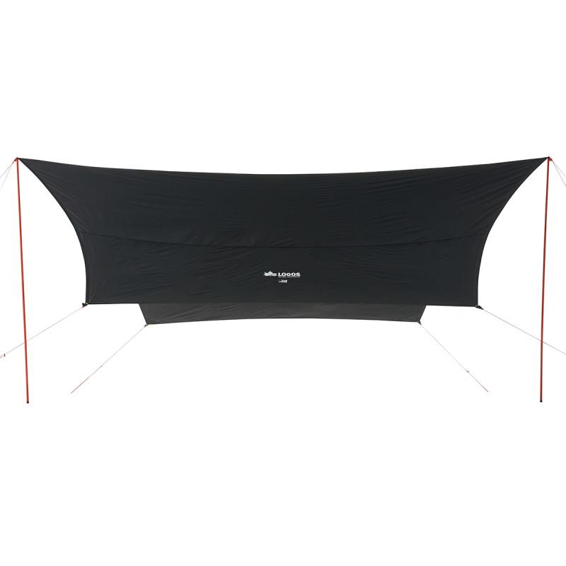 【美品】LOGOS ロゴス Black UVヘキサタープ5750-AI大型ターフ ロゴス Black UV ヘキサタープ 5750-AI ヘキサゴンタープ UVカット