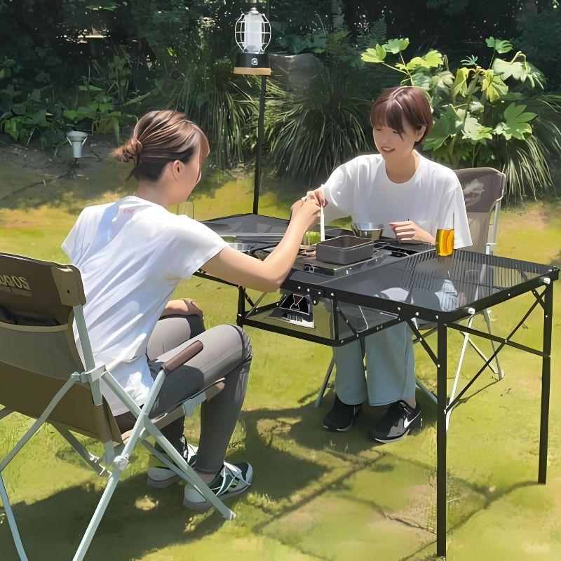 LOGOS ロゴス アイアンメッシュ 3FD BBQテーブル 13070-BC チェアに