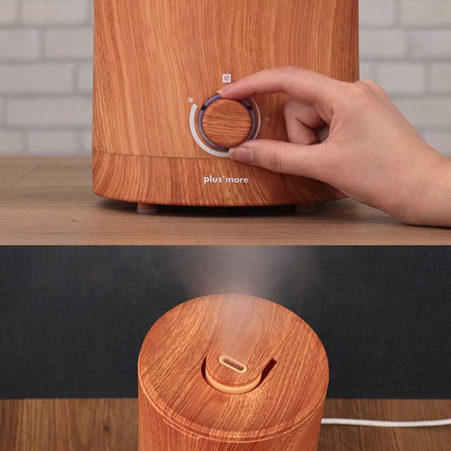 上部給水式超音波アロマ加湿器 wood 木目調の上部から給水が出来る超