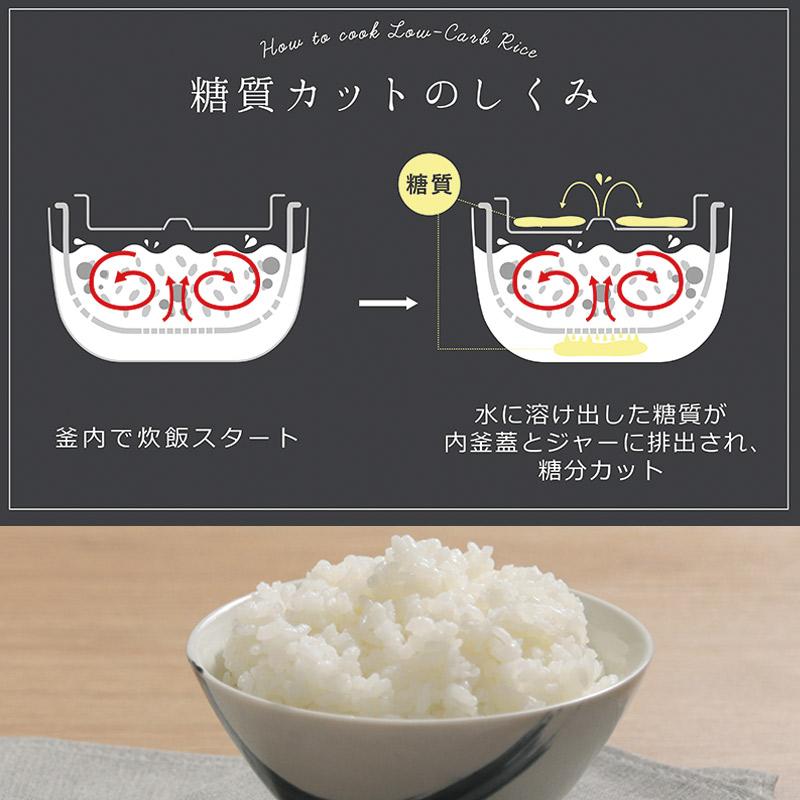 サラダチキンがつくれる糖質カット炊飯器 楽しく使えるレシピブック付
