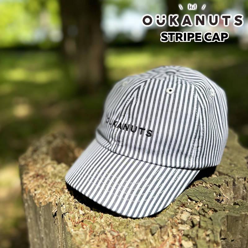 クリックポスト発送) OUKANUTS/オウカナッツ ストライプキャップ クリックポスト発送) OUKANUTS/オウカナッツ ストライプキャップ