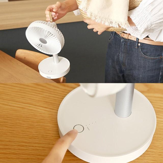 PRISMATE コードレスミニリビングファン モバイルバッテリー機能付 PR