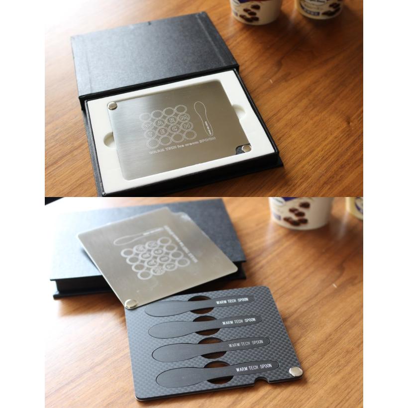 アイスクリームスプーン ウォームテックスプーン4本入り+ケース/WARM TECH ICECREEM SPOON カーボン製スプーンの画像