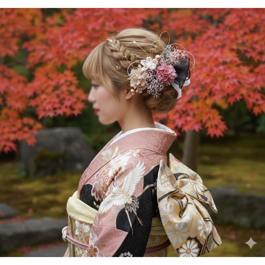 髪飾りTATA8]春爛漫桜 成人式 振袖 結婚式 卒業式 七五三 袴 白無垢
