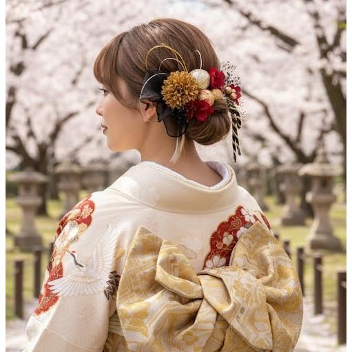 髪飾り 成人式 振袖 卒業式 袴 結婚式 七五三 祭り ｜造花