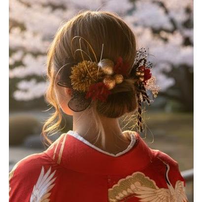 髪飾り 成人式 振袖 卒業式 袴 結婚式 七五三 祭り ｜造花
