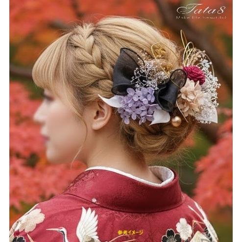 髪飾りTATA8]成人式 振袖 結婚式 卒業式 袴 かんざし 着物 和装 花