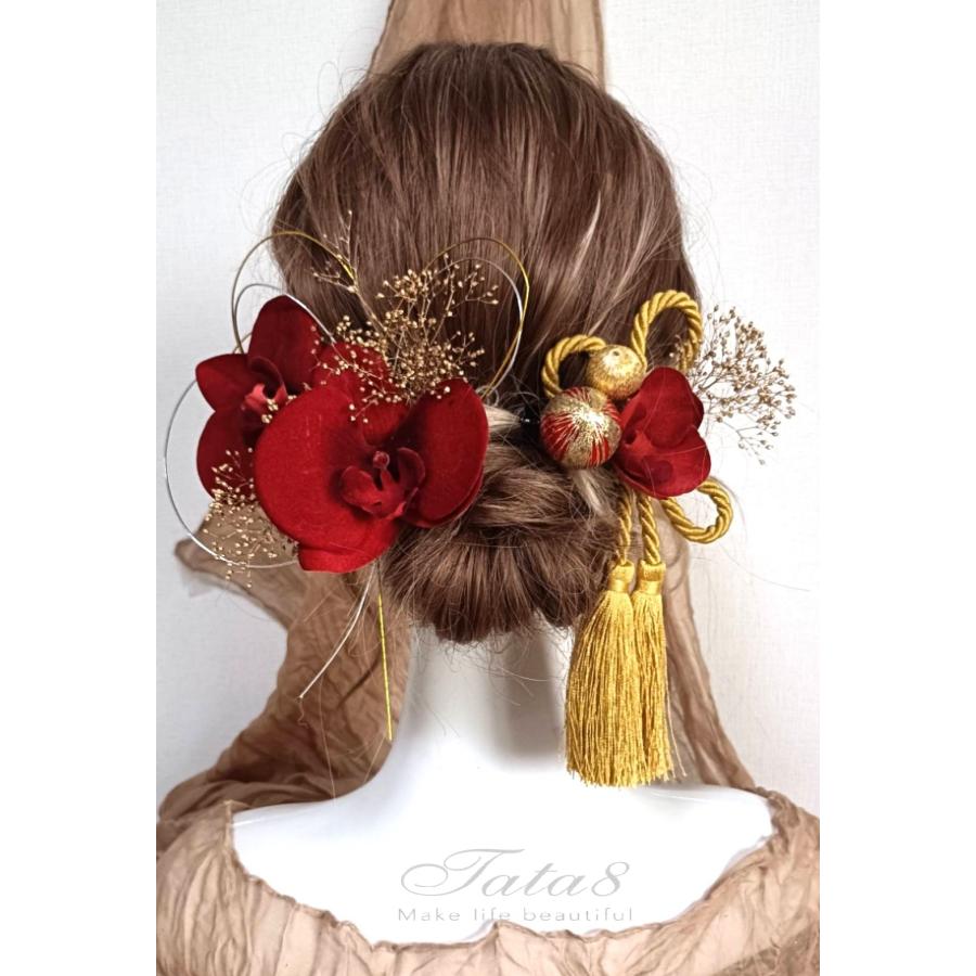 髪飾り 成人式 振袖 卒業式 袴 結婚式｜胡蝶蘭造花＆プリザーブド 水