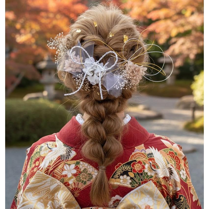 髪飾り]成人式 結婚式 卒業式 袴 振袖 和装 着物 和玉 飾り紐