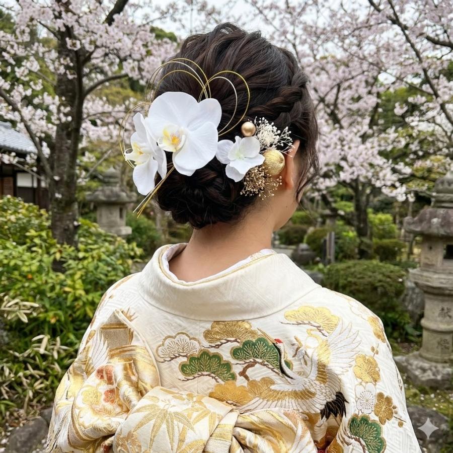 国産髪飾り】成人式 振袖 卒業式 袴 結婚式 前撮り ピン付 着物 和装