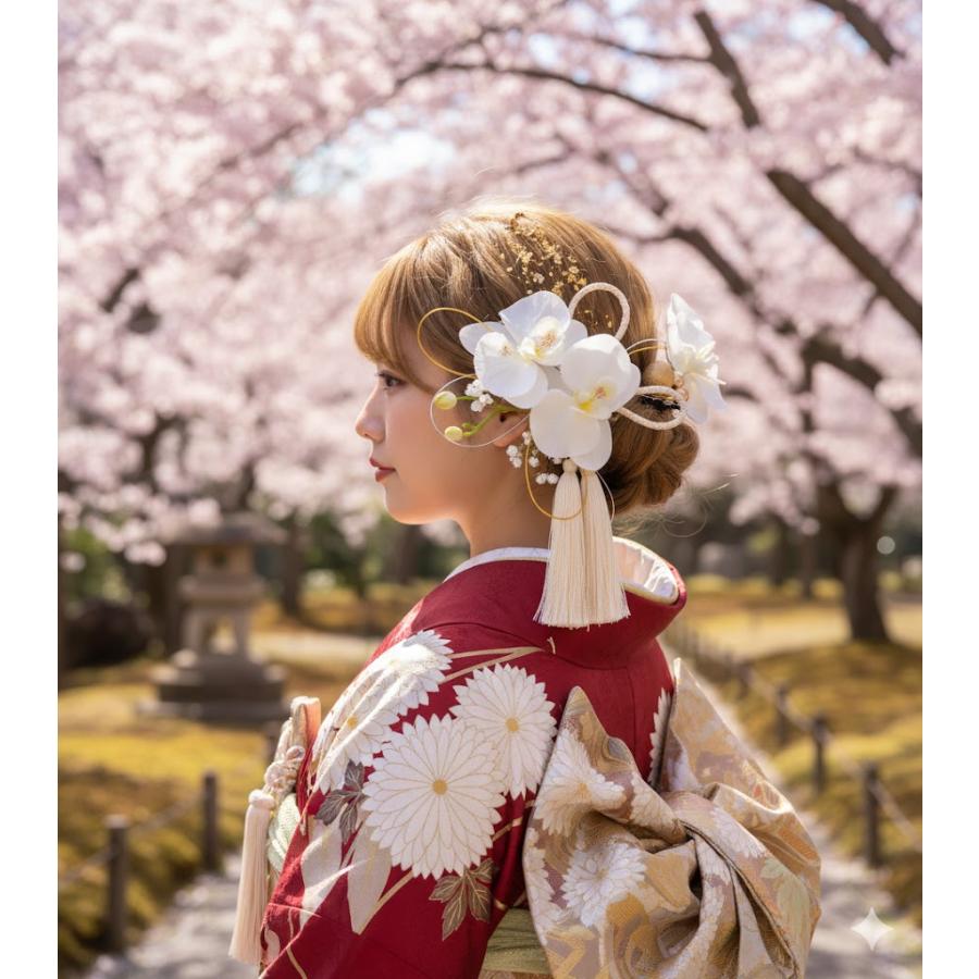 七五三 成人式 髪飾り 日本製 髪飾り】卒業式 袴 成人式 振袖 結婚式 前撮り 着物 和装