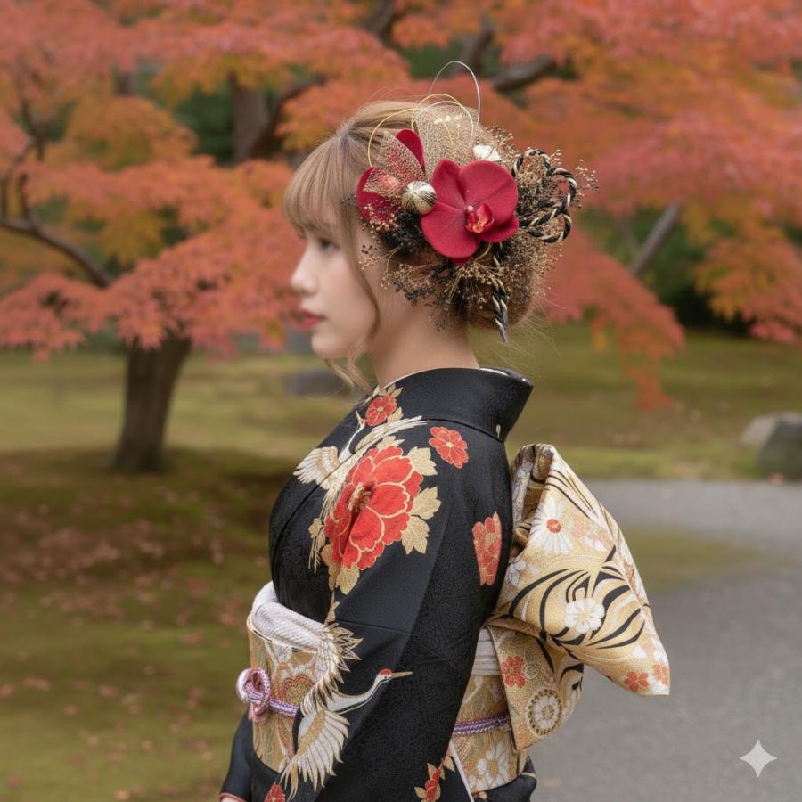 日本製 髪飾り】卒業式 袴 結婚式 成人式 振袖 前撮り ヘアピン付 着物