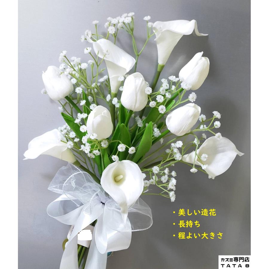 結婚式43*30cmブーケ(新郎ブートニア付かない) 造花の花束 *スワッグ