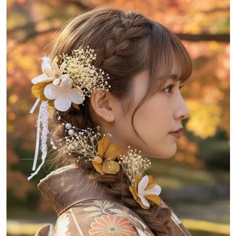 日本製髪飾り 卒業式 袴 結婚式 フォトウェディング成人式 振袖 和装