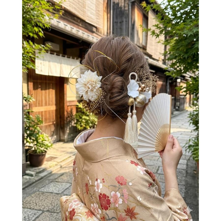 髪飾り】国内工房 豪華胡蝶蘭 ダリア 成人式 振袖 卒業式 袴 結婚式