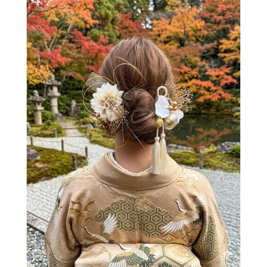 髪飾り】国内工房 豪華胡蝶蘭 ダリア 成人式 振袖 卒業式 袴 結婚式