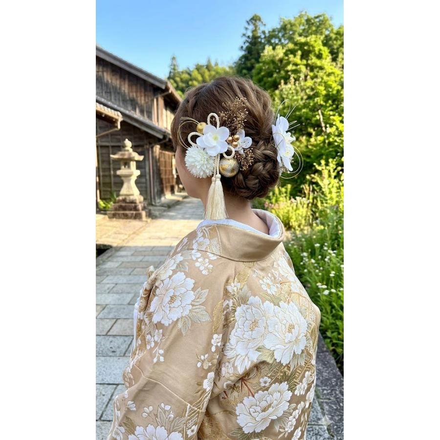髪飾り】国内工房 豪華胡蝶蘭 ダリア 成人式 振袖 卒業式 袴 結婚式