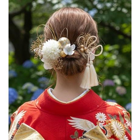 国産髪飾り 成人式 卒業式 結婚式 前撮り 振袖 袴 ドレス 和装 入学式