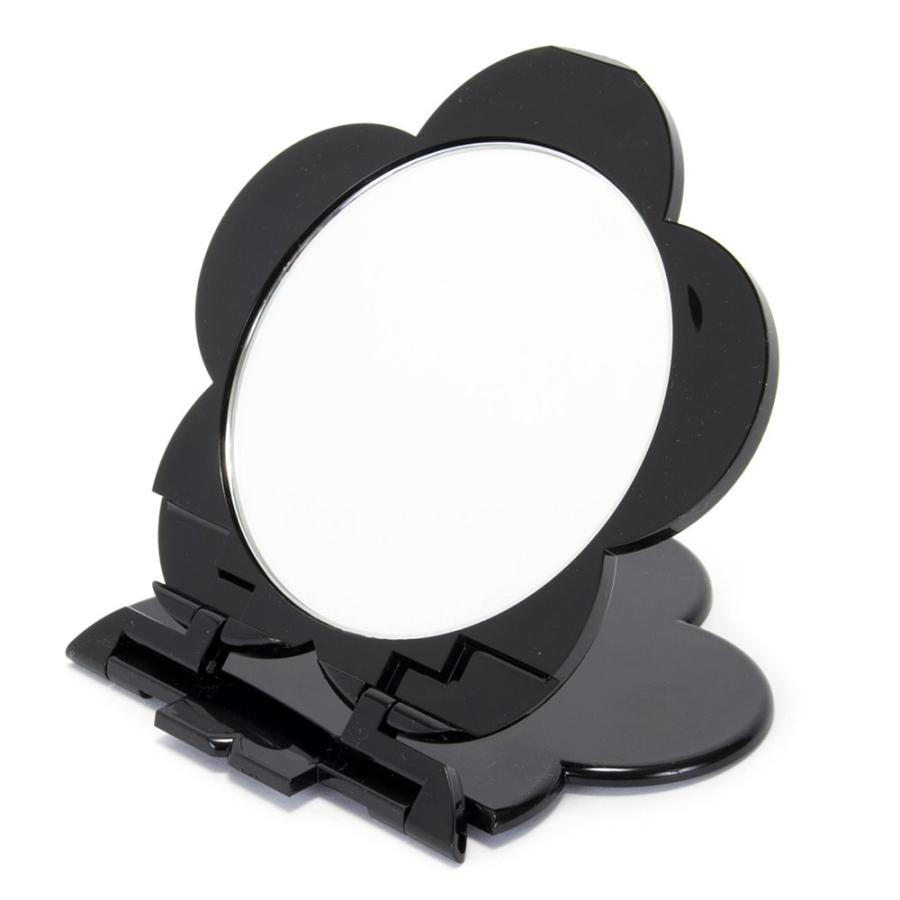 手鏡 おしゃれ コンパクト メイクアップミラー ブランド マリークワント MARY QUANT 卓上ミラー 折り畳み デイジー ブラック（Yahoo!・Tatalabo）