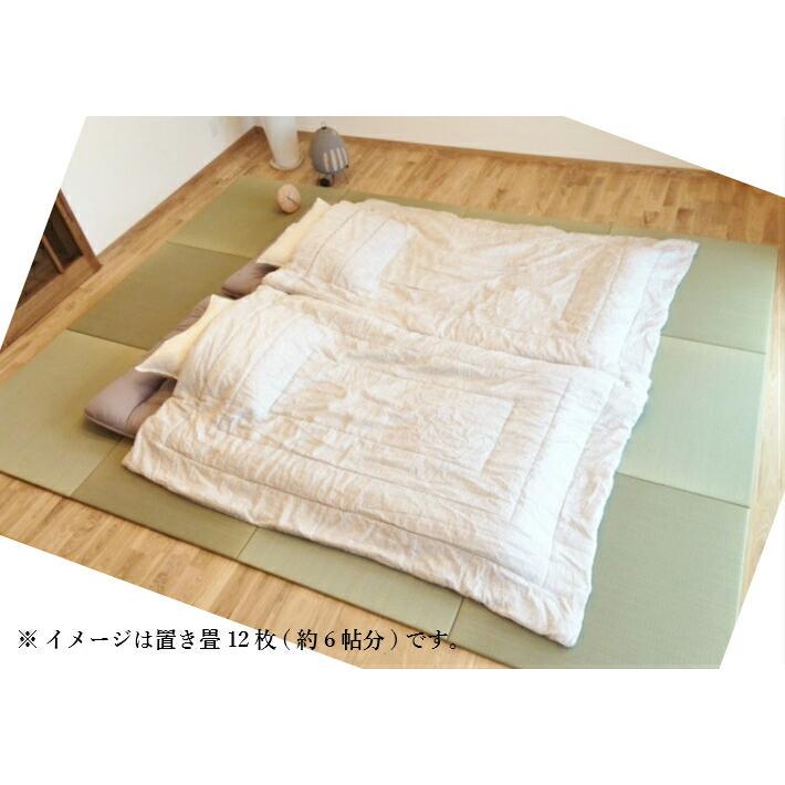 【爆買】国産 置き畳 畳 ユニット畳 琉球畳 い草 82&times;82cm&times;厚み15mm(12枚セット) 半畳 縁なし サイズオーダー対応 フローリング 敷くだけ マット