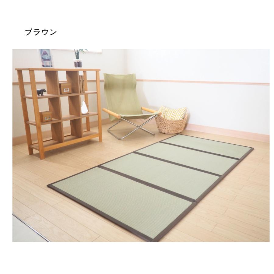 【床暖房対応】国産 畳マット 畳マットレス い草 ４つ折り セミダブル 120×200cm 床冷え防止 敷き布団 カビ防止 床暖房対応 湿気取り 床冷え防止 倉敷産｜tatami-kutsurogiya｜25