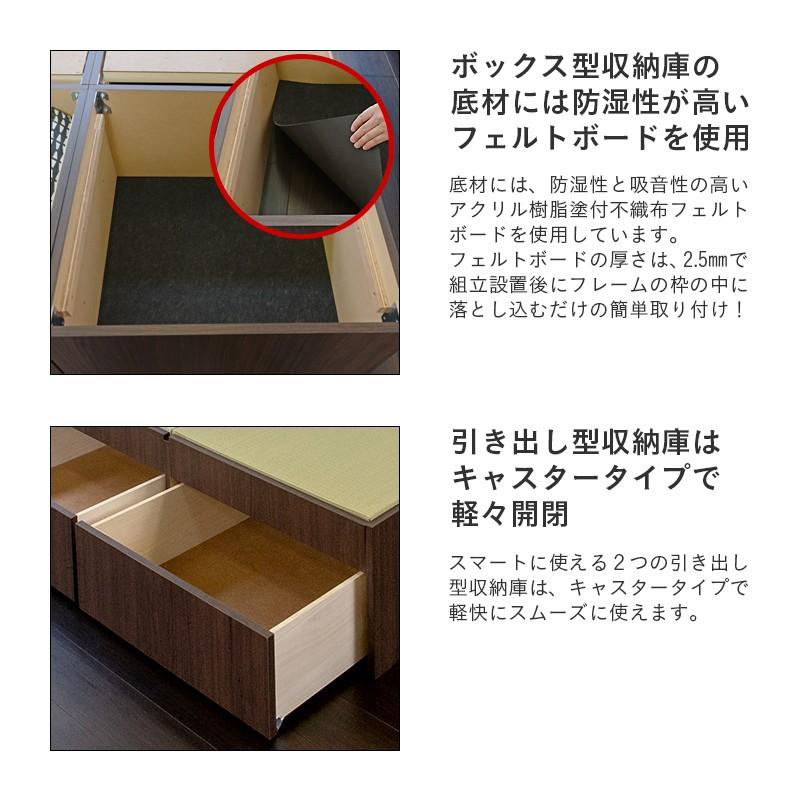 畳 収納 小上がりベッド 収納付きベッド 畳ベッド 畳収納 ベッド 日本製 リビング 畳コーナー エスパス70 引き出し収納 い草畳 2帖タイプ 工場直販タタミのkouhin 通販 Yahoo ショッピング