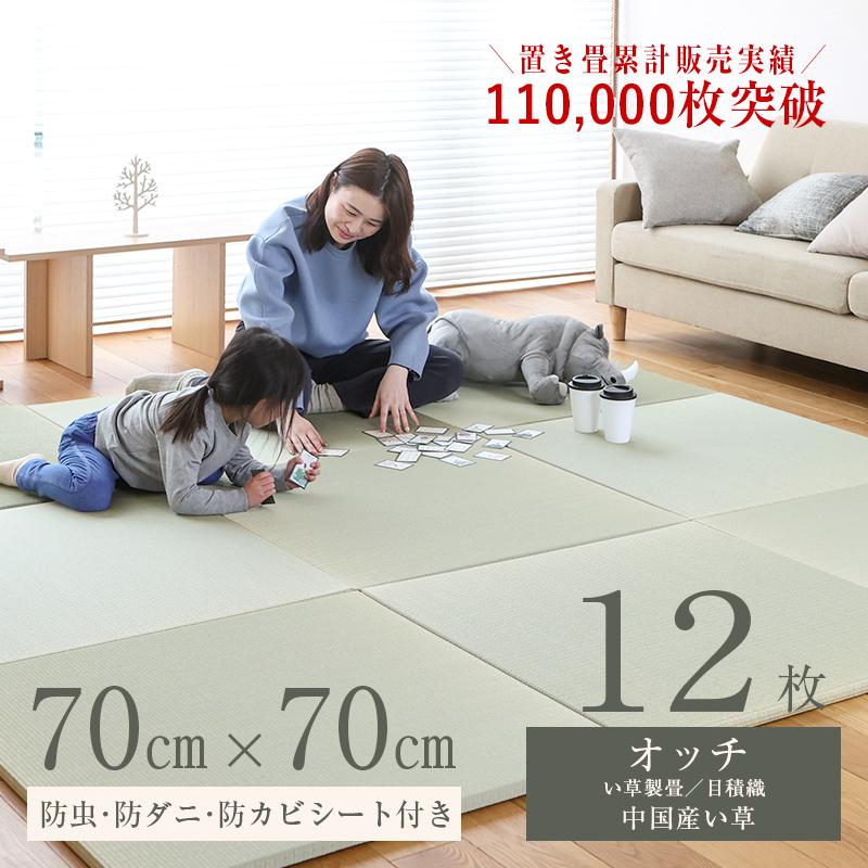 畳 琉球畳 置き畳 い草畳 縁なし畳 12枚 70cm×70cm 日本製 国産 