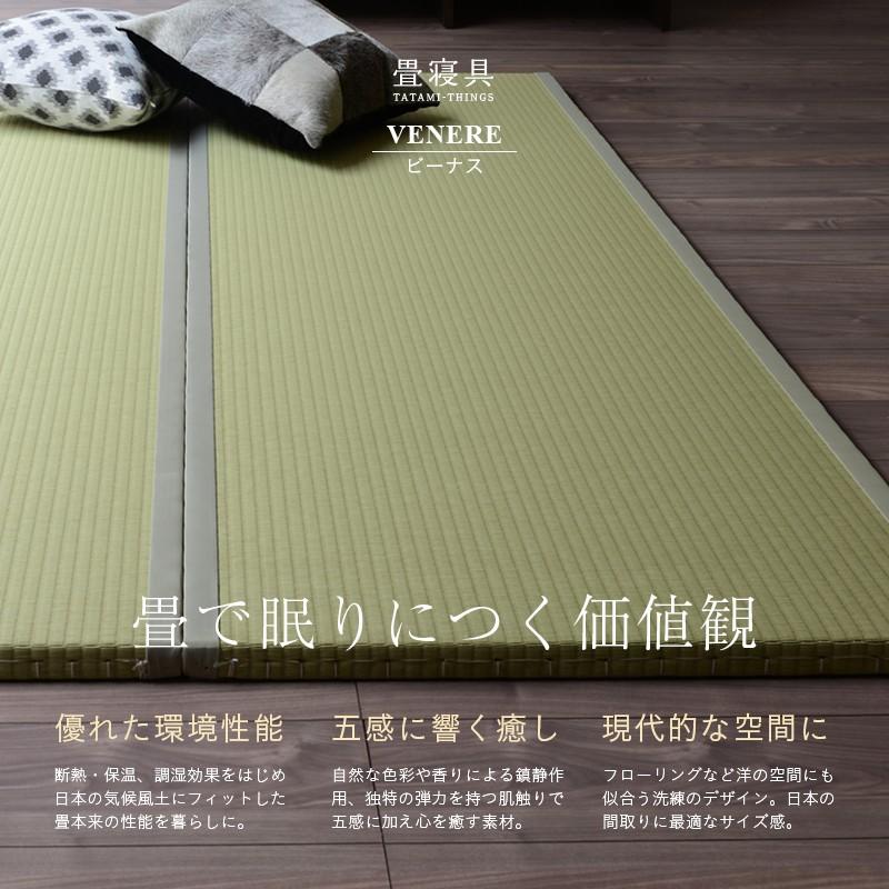 置き畳 畳 ユニット畳 和紙畳 日本製 70×200cm 2枚セット ダイケン 健やかたたみおもて たたみ 畳マット フロアマット 国産 ビーナス 畳2枚 銀白カラー_3