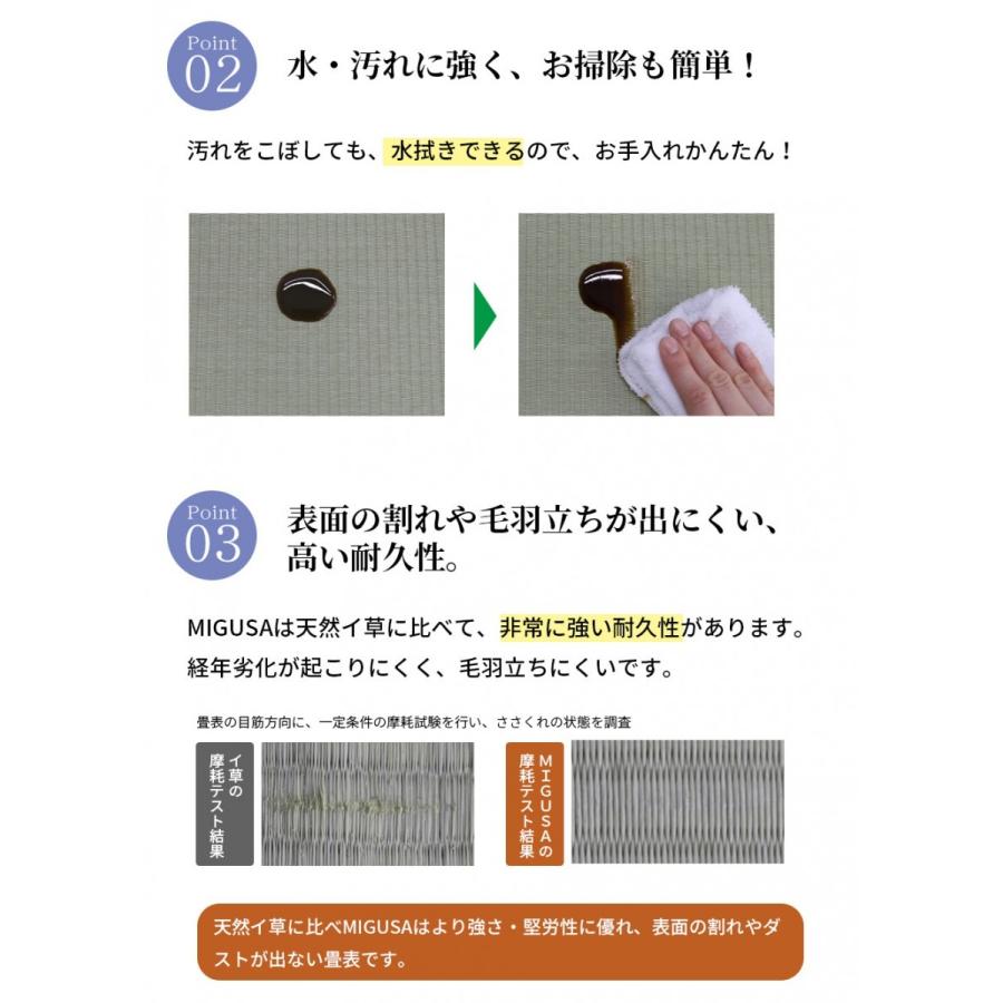 置き畳 琉球風畳 セキスイフロア畳 目積ベーシックカラー 正方形 ヘリなし半帖 縁無し 国産 MIGUSA 美草 受注生産品 SEKISUI 積水 アジアン 洋風畳 |  | 02
