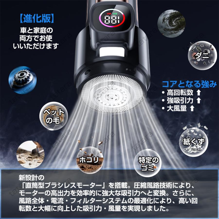 ハンディクリーナー 掃除機 充電式 56800Pa 強力吸引 コードレスハンデ