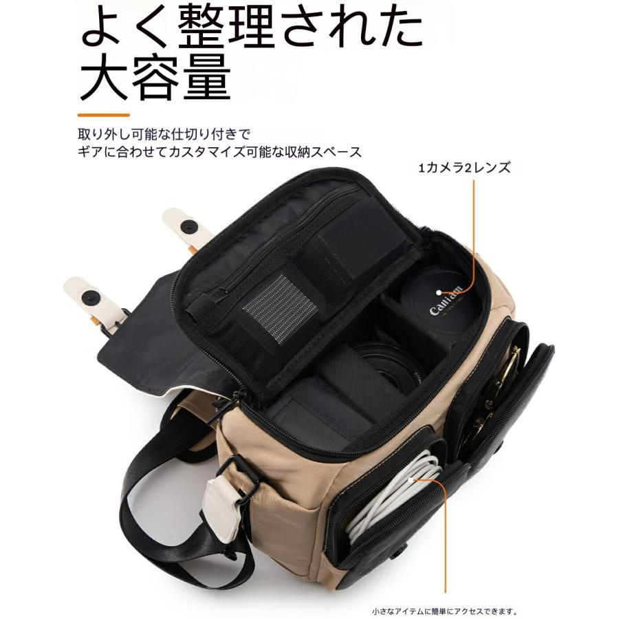 Cwatcun カメラバッグ カメラショルダーバッグ 一眼レフ