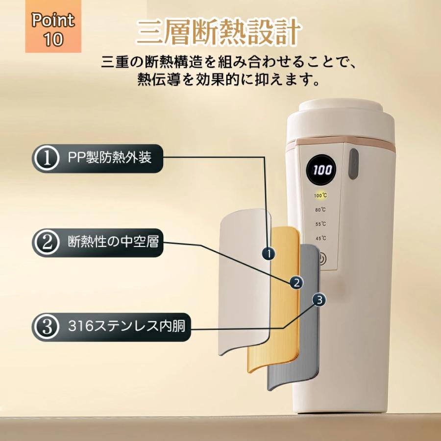 限定7680円】電気ケトル 電気ケトル小型 車載 家庭用 500ML 保温