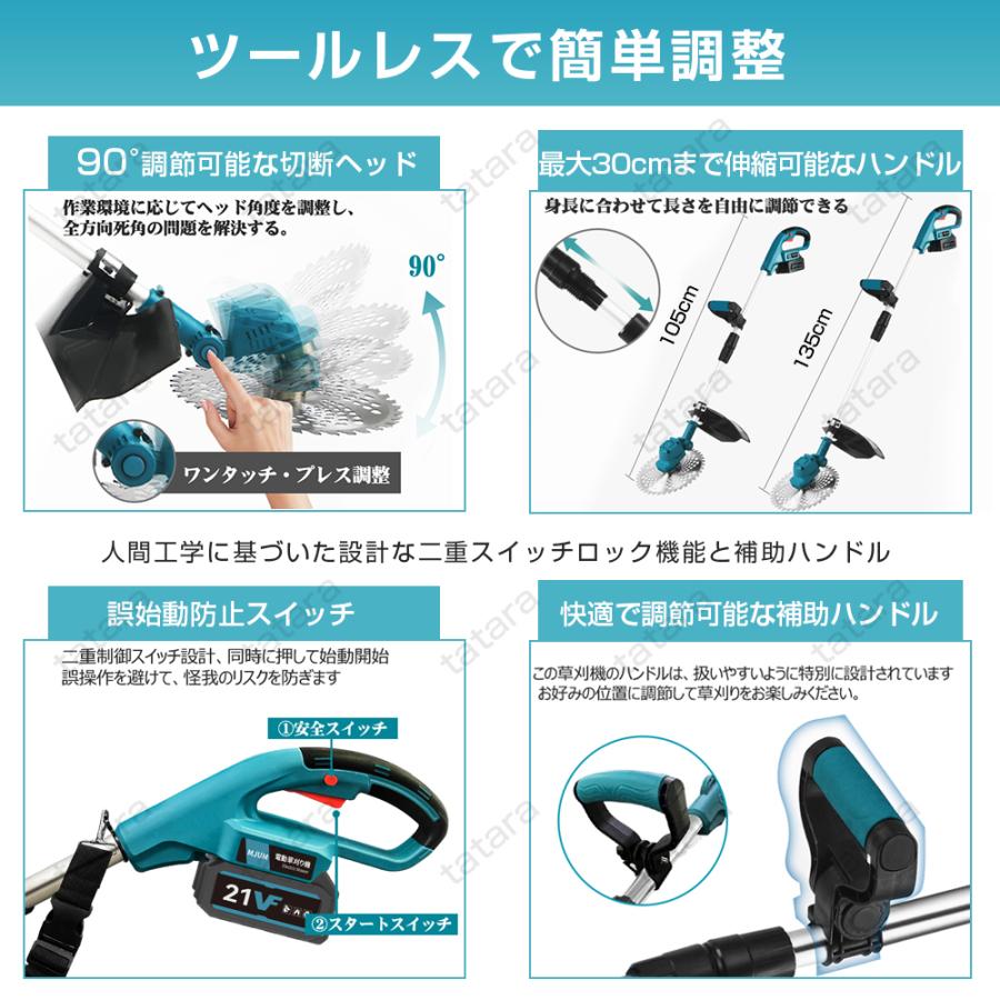 2026年進化版 草刈り機 電動草刈機 草刈機 充電式 コードレス