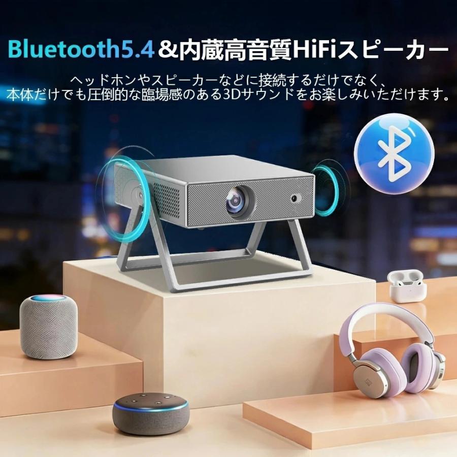 プロジェクター 小型 天井投影 家庭用 4K対応 Netflix 1080P 高画質 