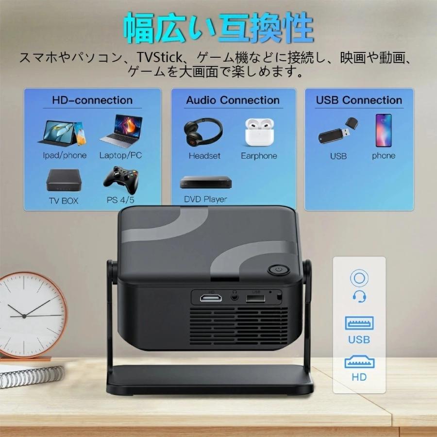4Kプロジェクター 自動調整 Bluetooth対応 プロジェクター 小型 家庭用 天井投影 スマホと繋げる 4K対応 超高清