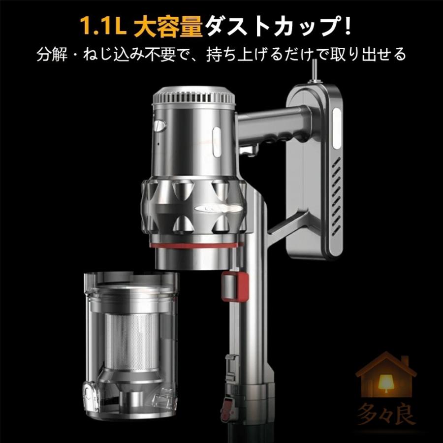 掃除機 掃除機コードレス 軽量 サイクロン式 自立式 75000pa 強力吸引